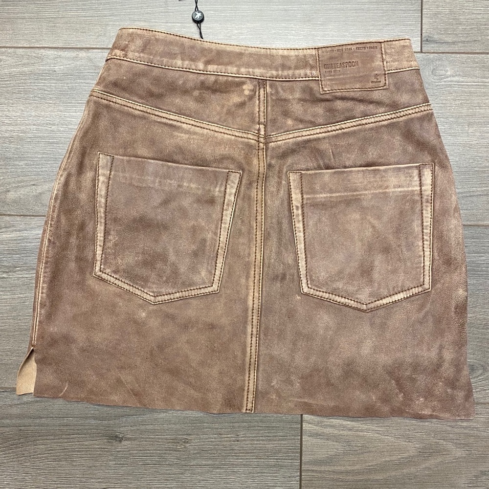 One Teaspoon | The Vintage Leather Voyager Skirt - Picture 10 of 12
